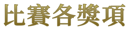 比賽各獎項